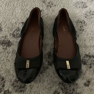 Cole Haan Tali bow ballet flat in black leather
